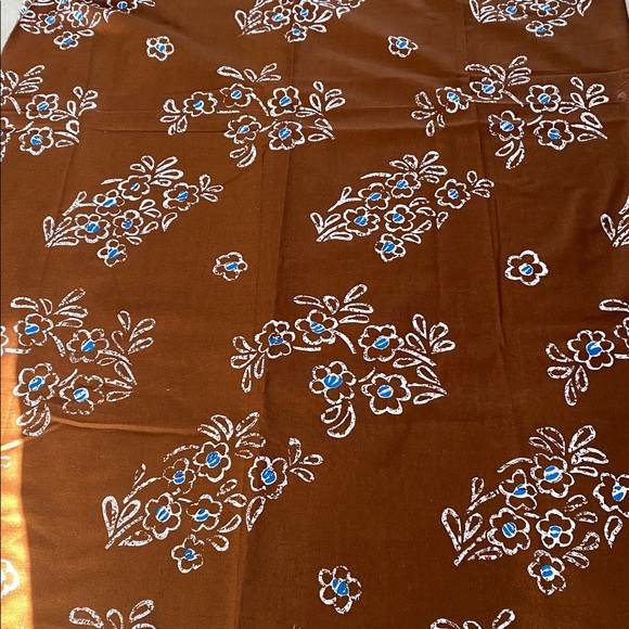 Tampella Other - Finland Tampella Vintage Fabric 60X 58” Brown/Blue Floral